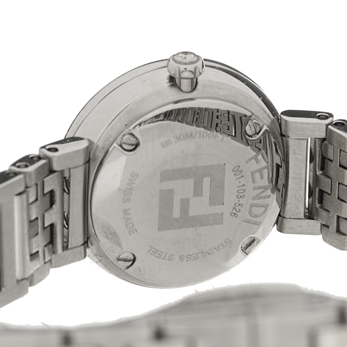 Fendi Stainless Steel Diamond Bezel 19mm Fendi Forever Quartz
