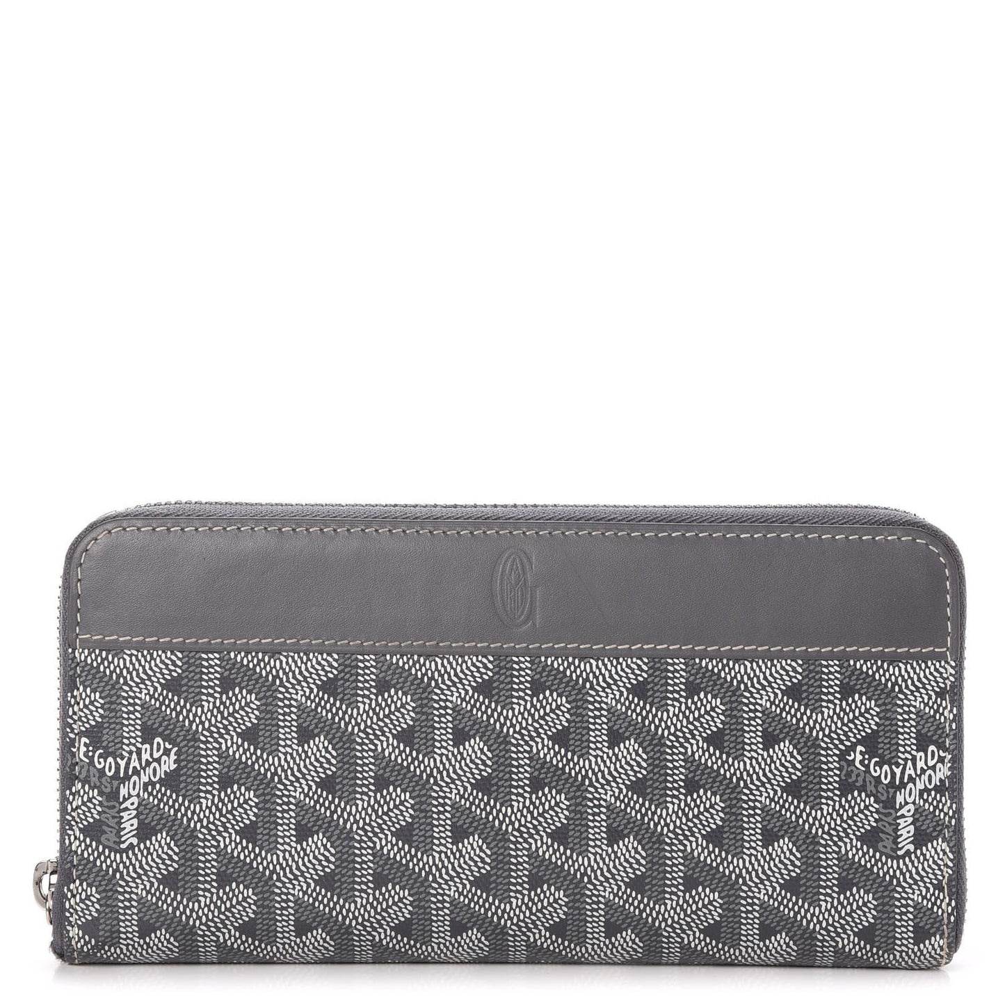 Goyardine Matignon Zip Around GM Wallet Grey