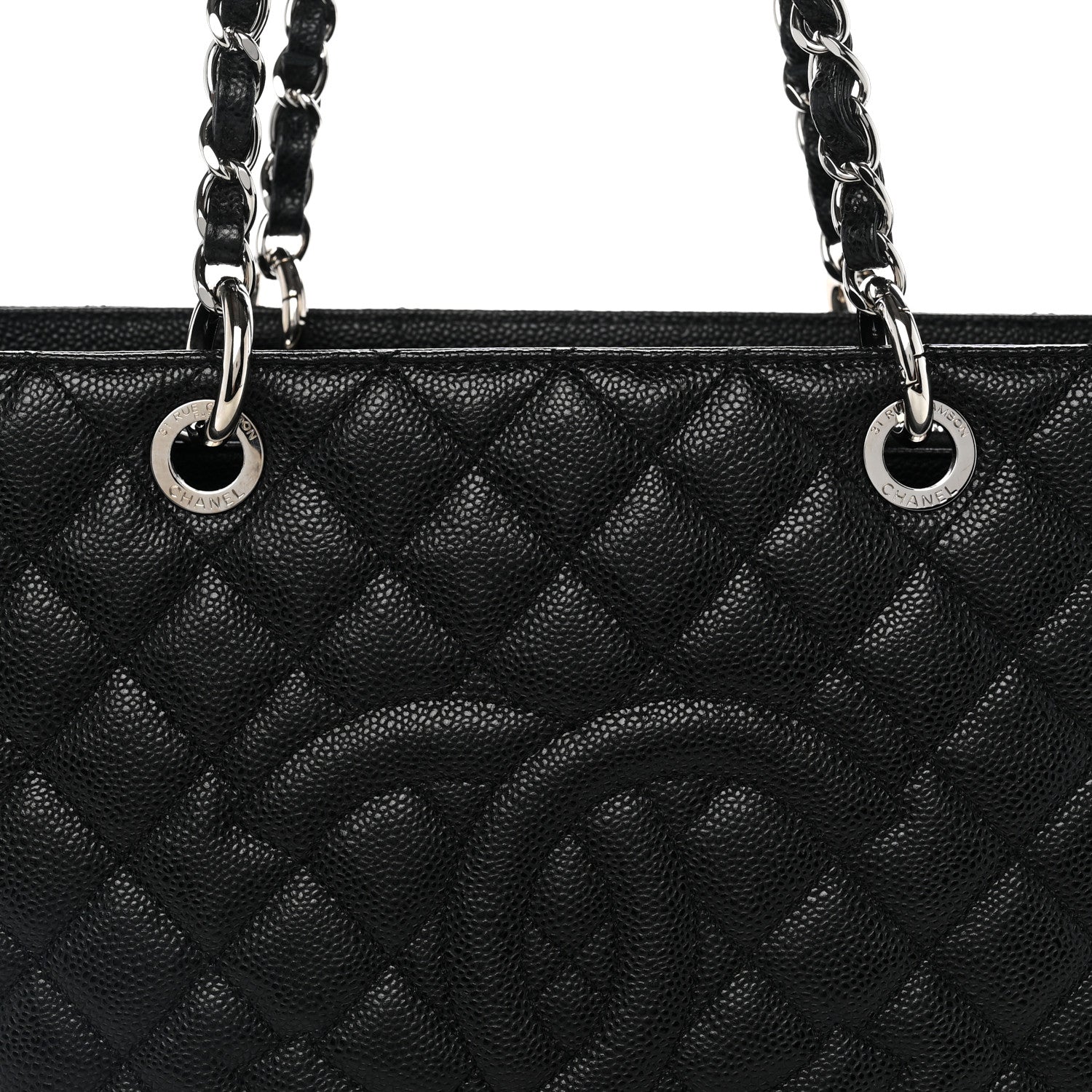 Chanel Caviar Quilted Grand Shopping Tote GST Black 8 of 11