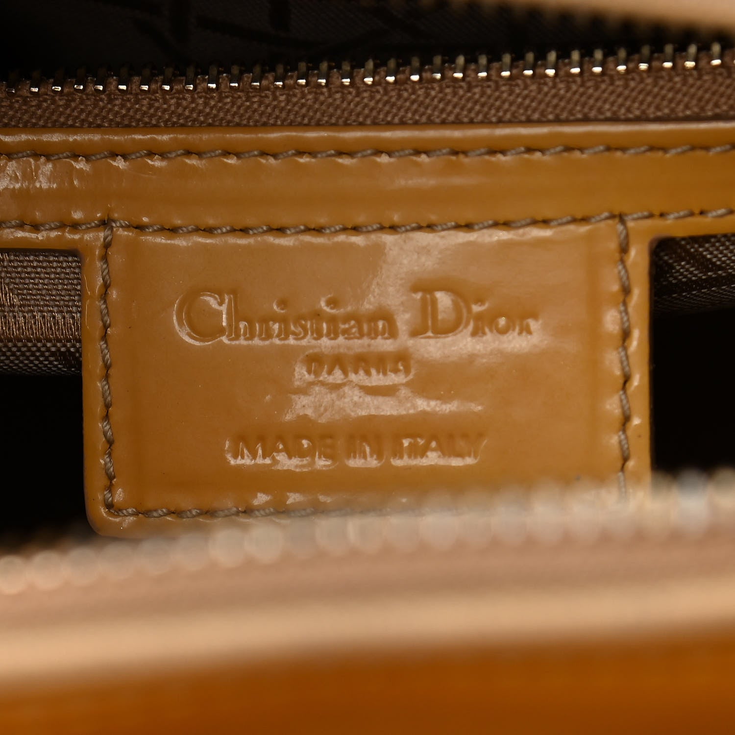 Christian Dior Patent Cannage Large Lady Dior Yellow 6 of 15