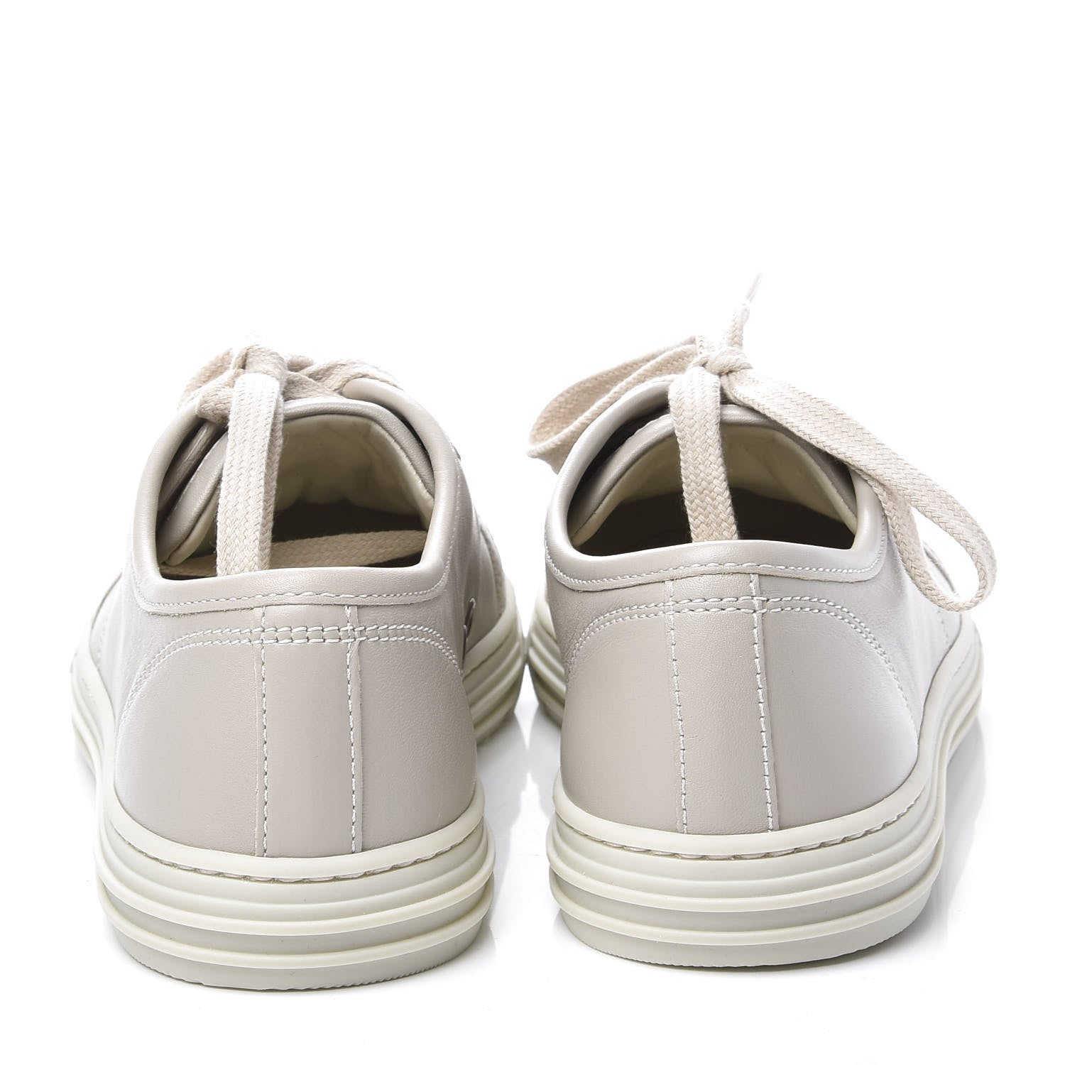 Gucci Calfskin Miro Soft Womens Lace Up Sneakers 35 Mystic White 7 of 11
