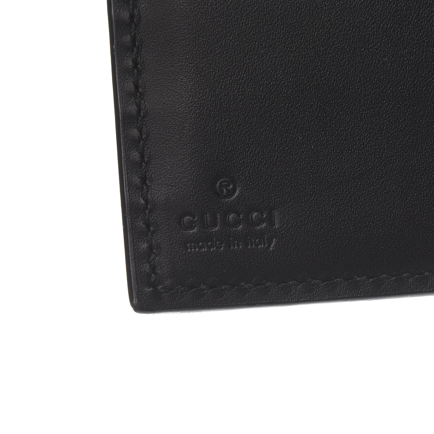 Gucci Calfskin GucciGhost Bi-Fold Long Wallet Black New Acquamarine 6 of 8
