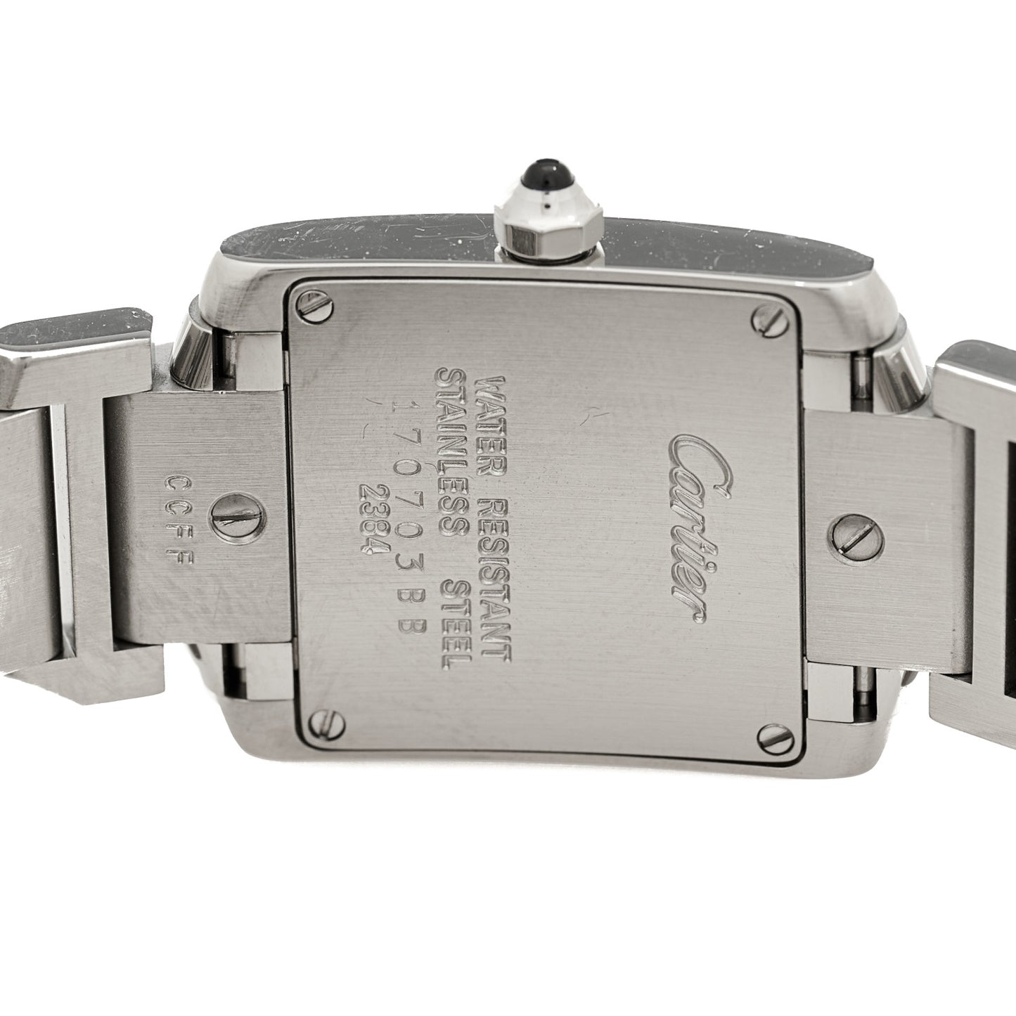 Stainless Steel 20mm Tank Francaise Quartz Watch