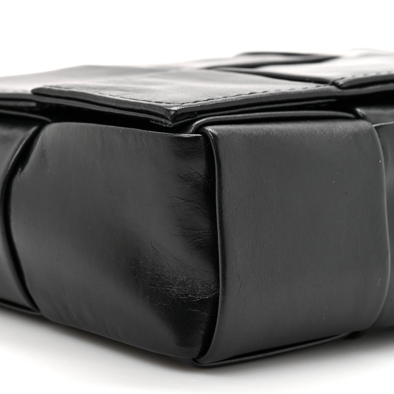 Bottega Veneta Paper Calfskin Maxi Intreccio Extra Mini Cassette Crossbody Bag Black 10 of 10