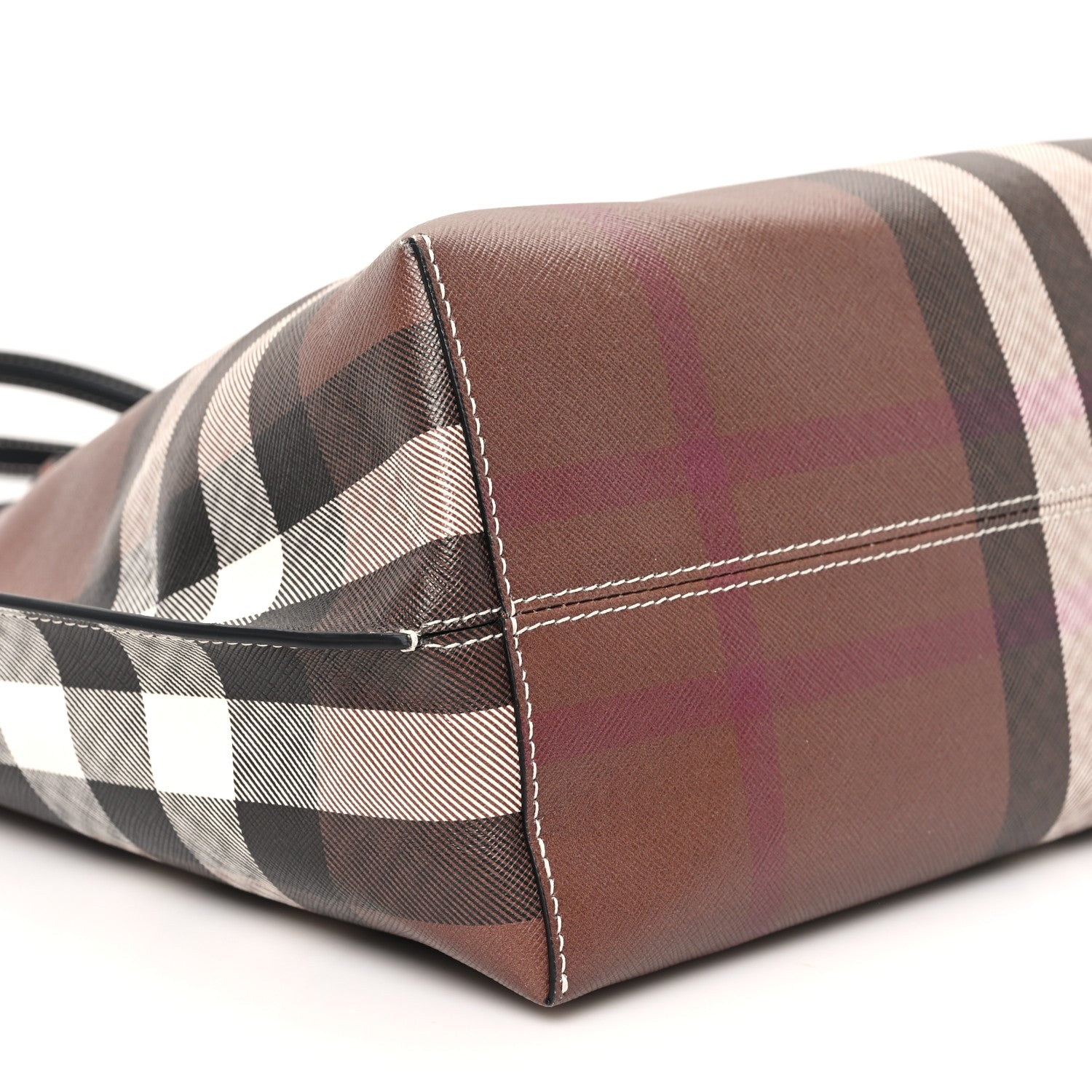 Burberry E-Canvas Check Medium Soft TB Tote Dark Birch Brown 9 of 10