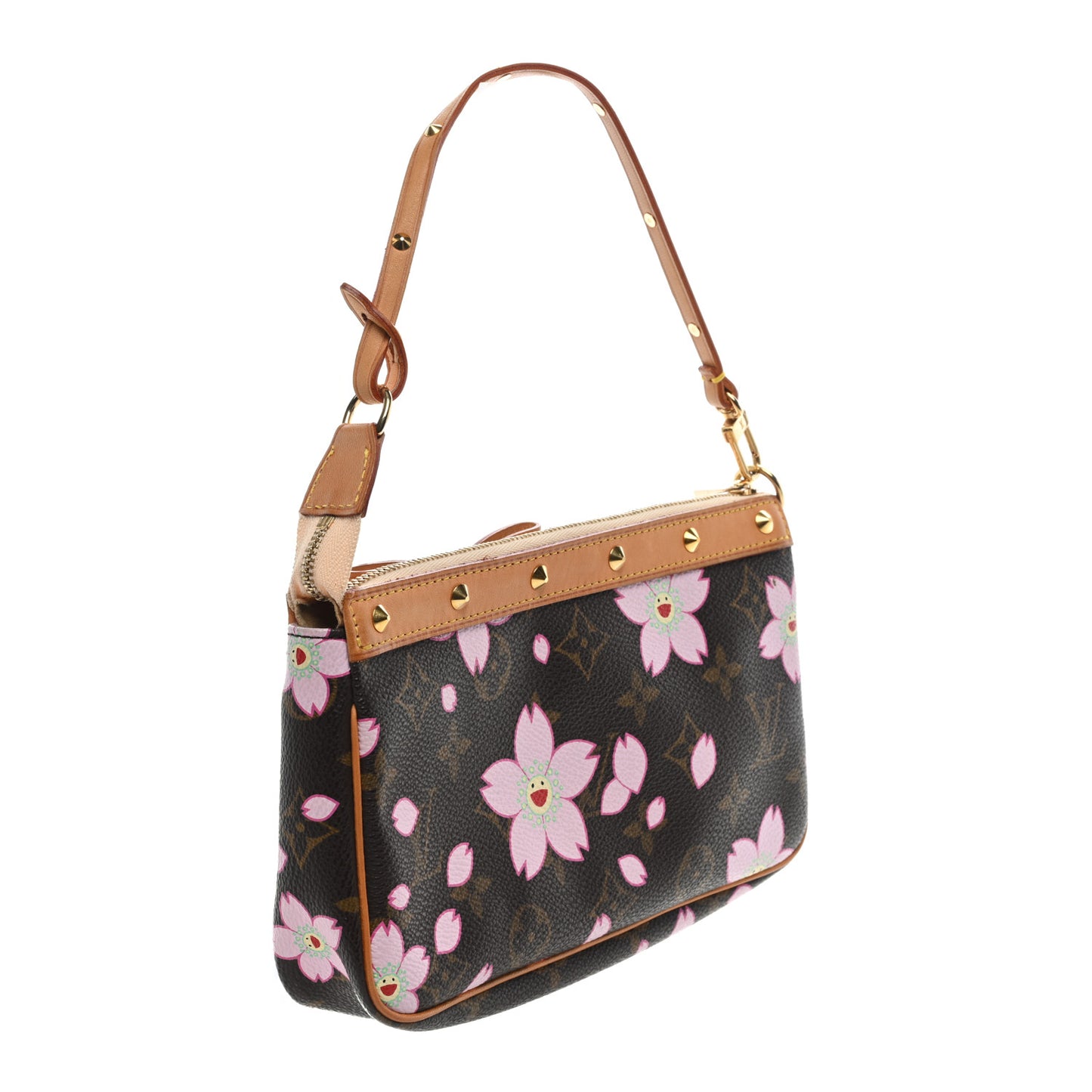 Monogram Cherry Blossom Pochette Accessories Brown