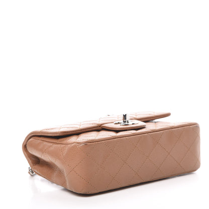 Chanel Caviar Quilted Mini Rectangular Flap Light Brown 4 of 13