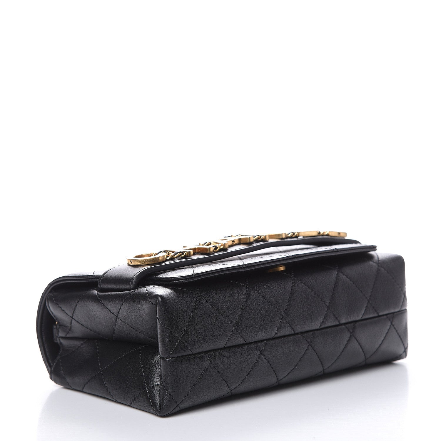 Chanel Calfskin Quilted Small Enchained Flap Black 4 of 12