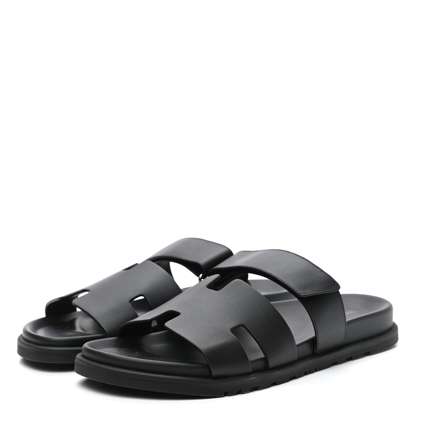 Calfskin Mens Chypre Sandals 43 Black