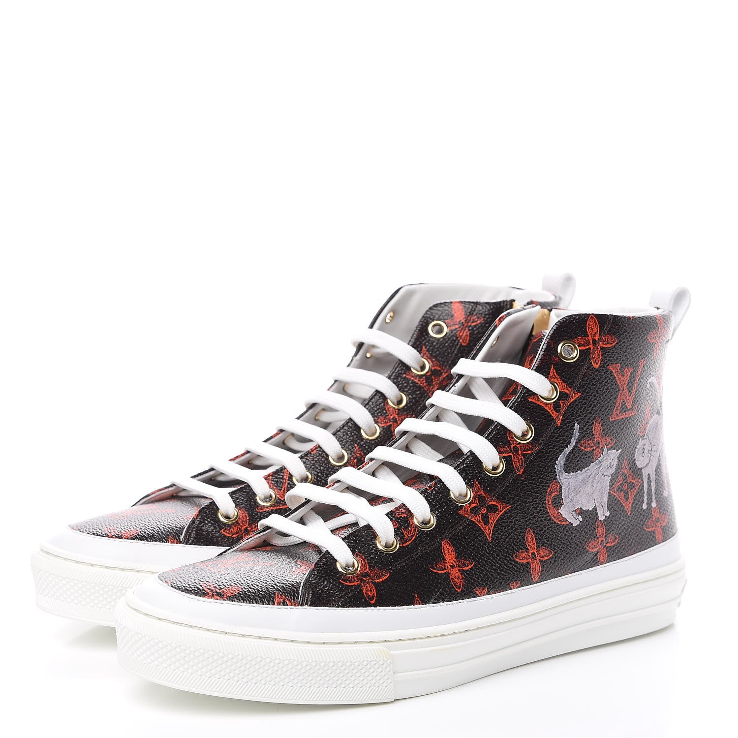 Louis Vuitton Catogram Stellar Sneaker Boots 39 Marron 3 of 7