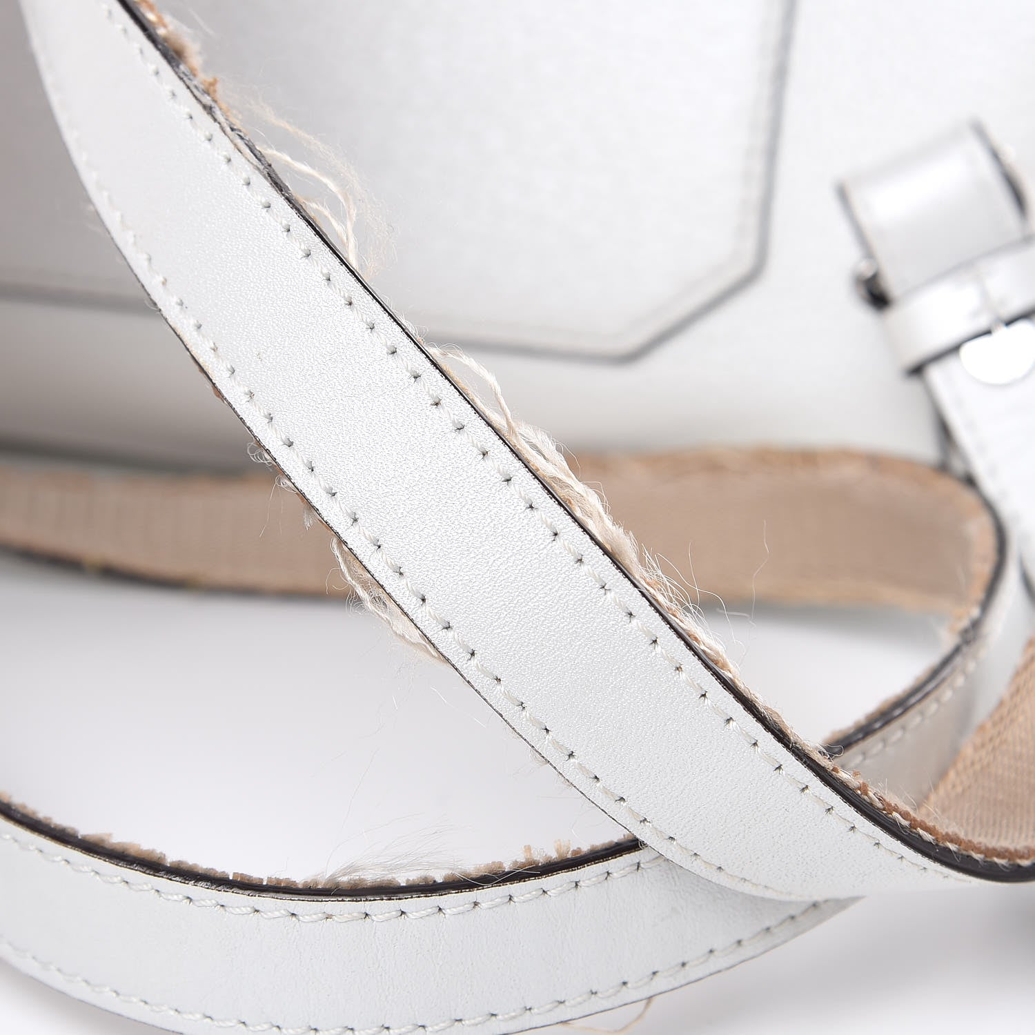 MCM Grained Calfskin Medium Milla Convertible Backpack White Flake 13 of 13