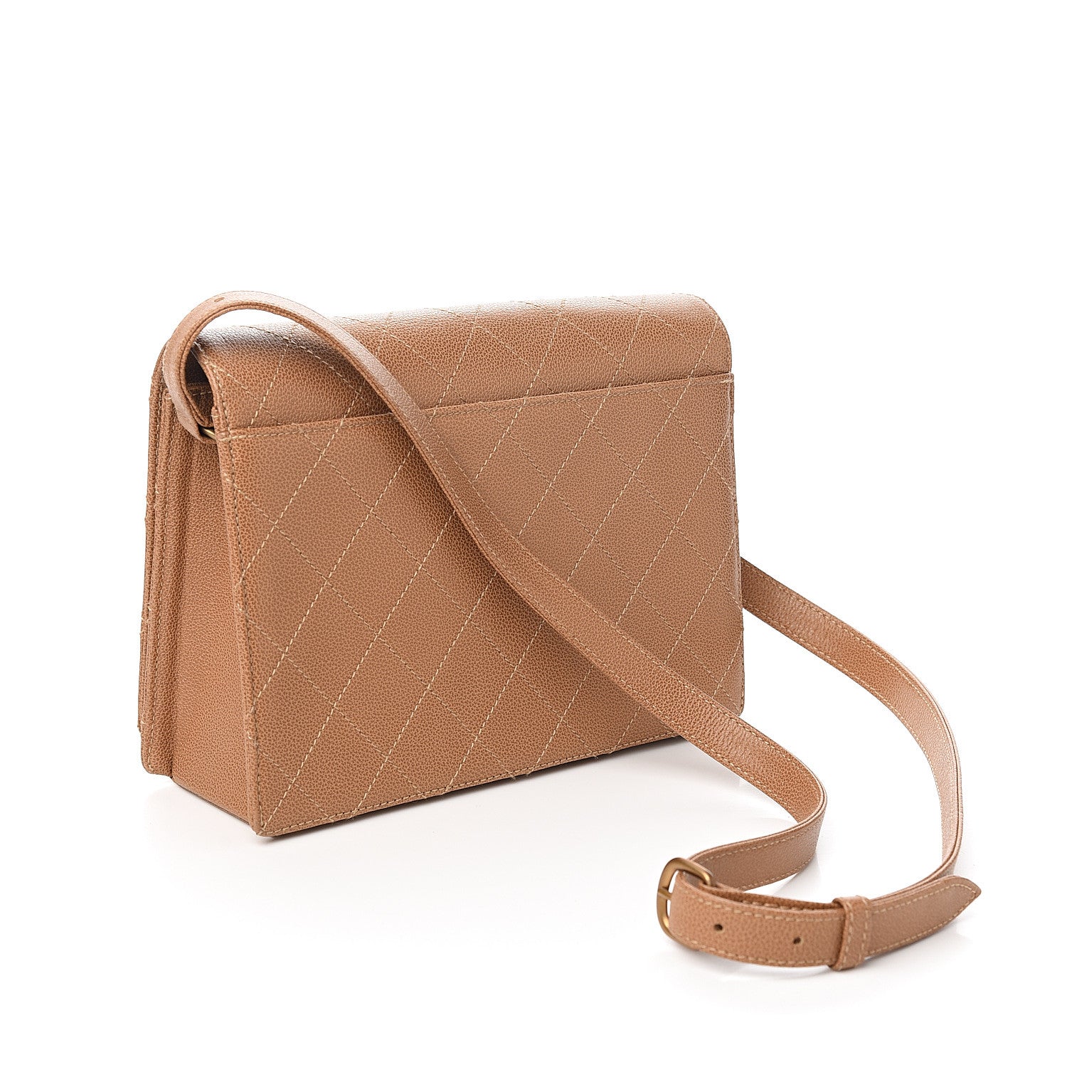 Chanel Calfskin Stitched Mademoiselle Flap Brown 2 of 10
