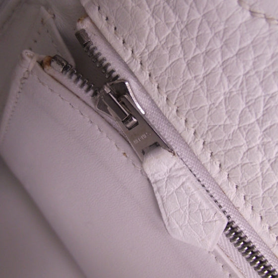 Hermes Taurillon Clemence KELLY 35 White 10 of 15