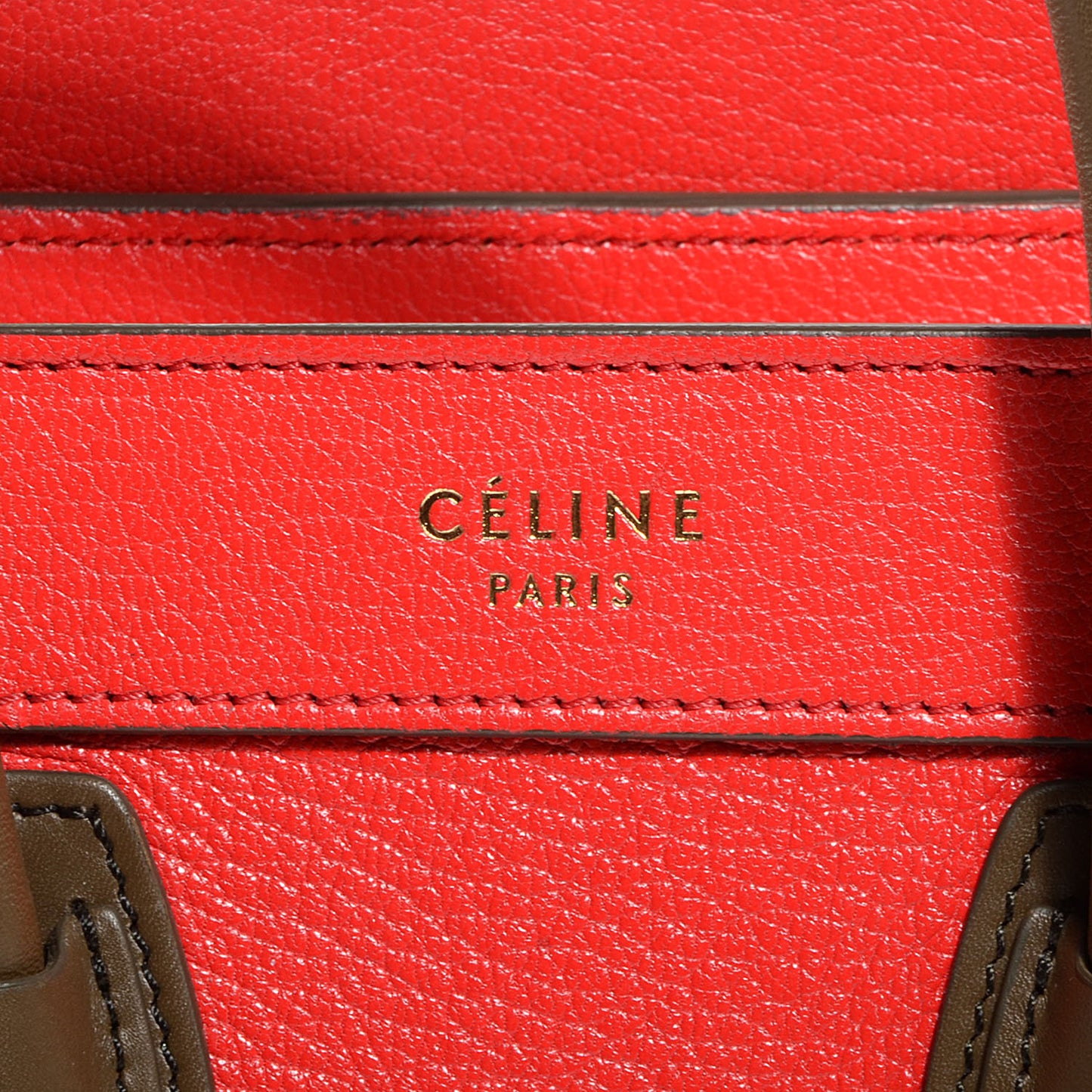 Goatskin Nano Bi-Color Luggage Red