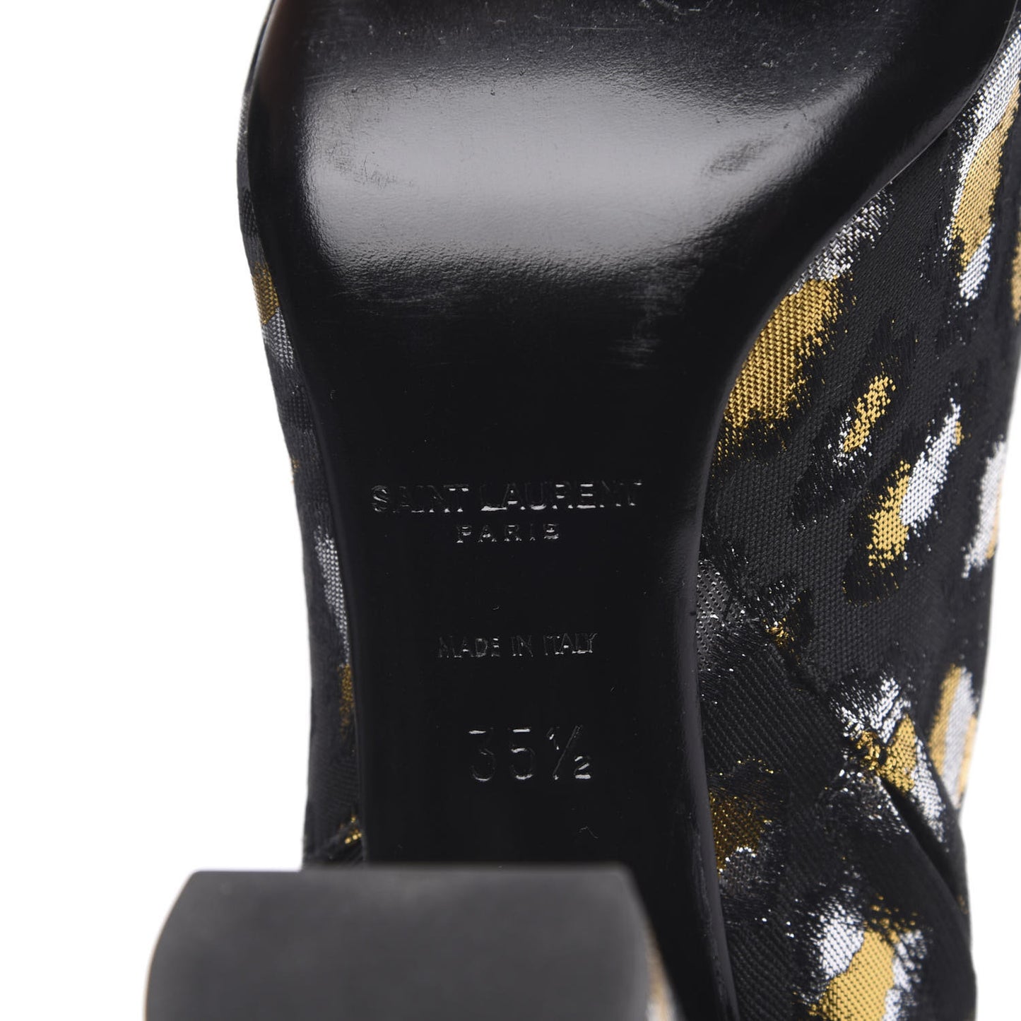 Jacquard Leopard Loulou Ankle Boots 35.5 Oro