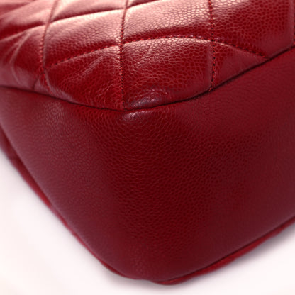 Chanel Caviar Quilted Timeless CC Soft Tote Red 10 of 11