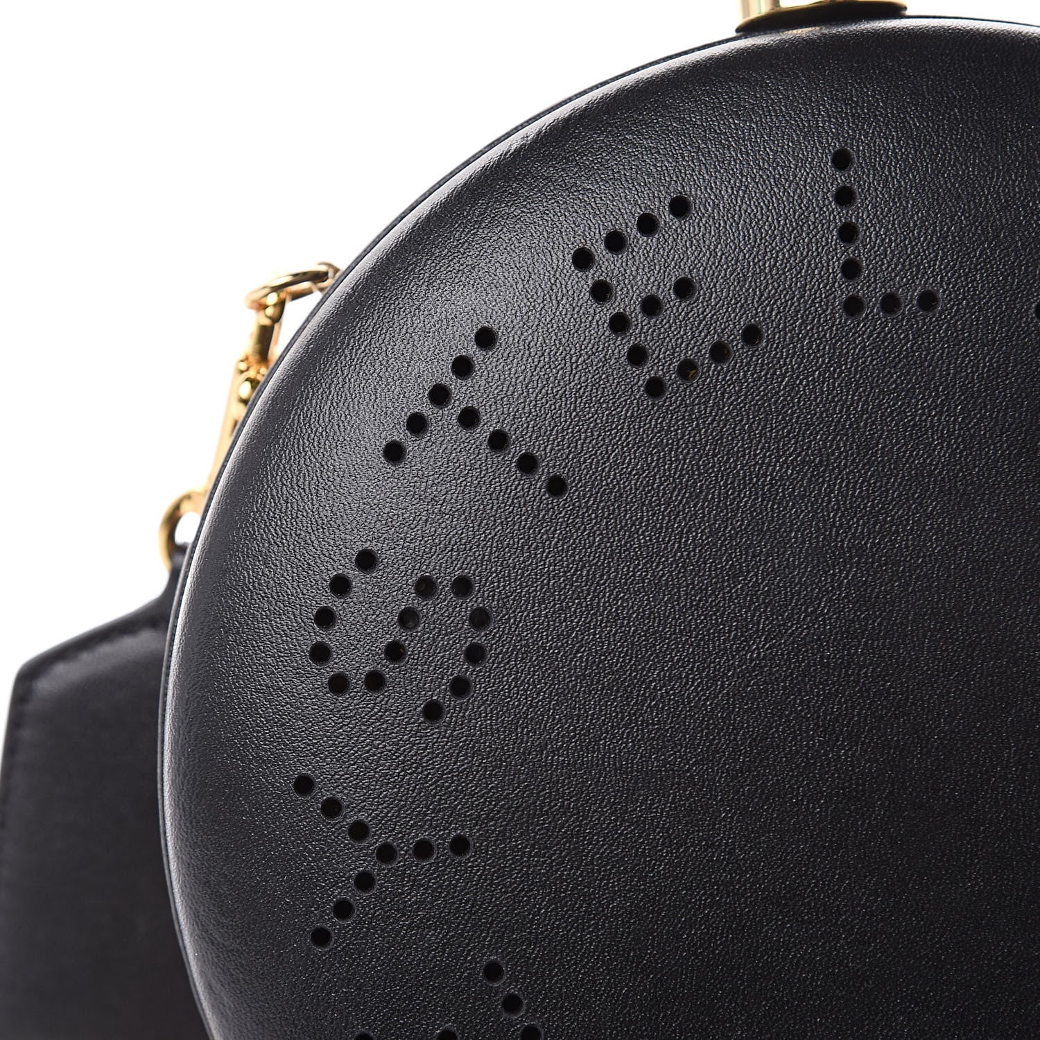 Stella McCartney Eco Alter Nappa Perforated Mini Round Logo Black 9 of 9