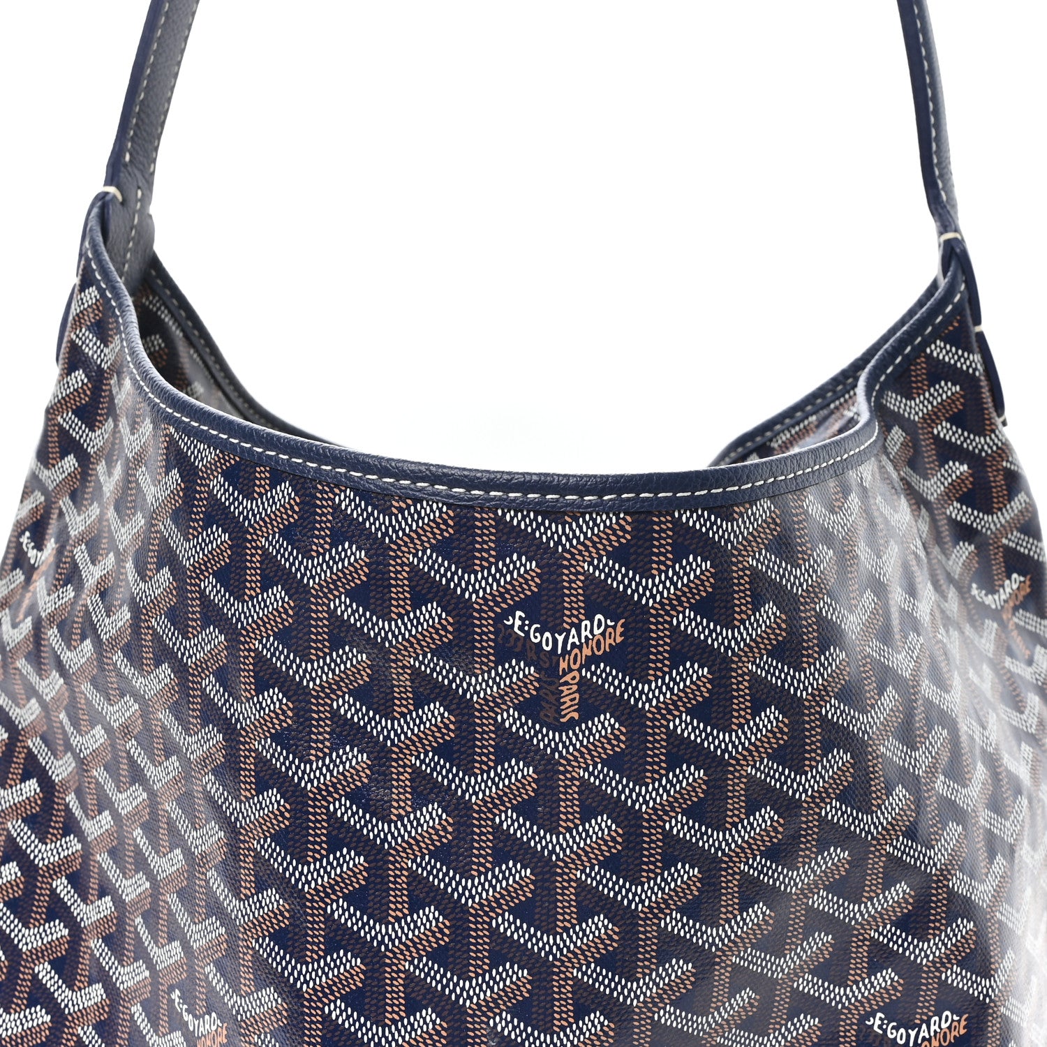 Goyard Goyardine Coeur Boheme Hobo Navy Blue 8 of 10
