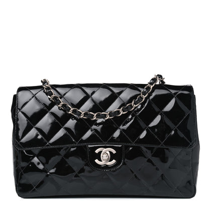 Chanel Patent Quilted Medium Single Flap Black 1 of 8