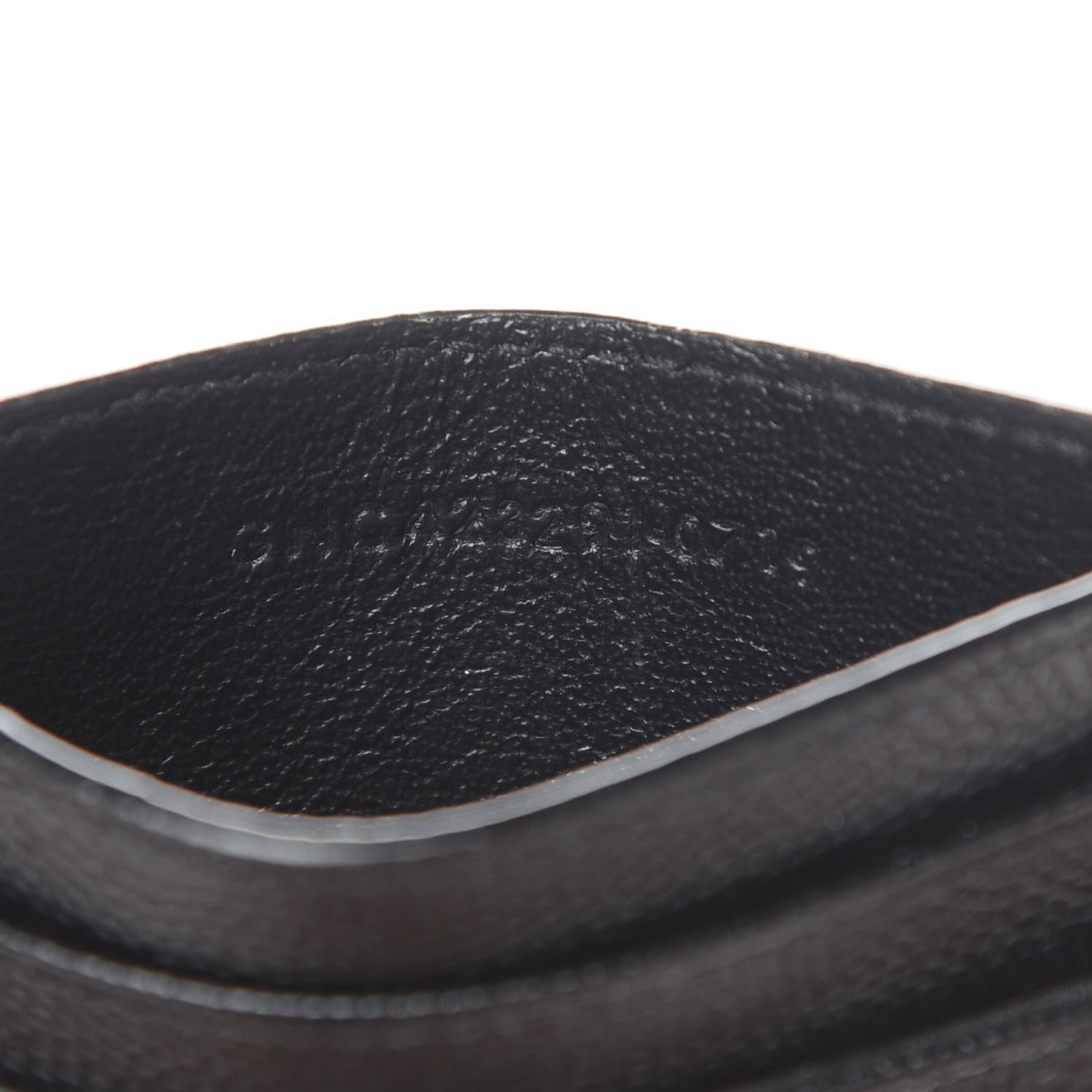 Saint Laurent Grain De Poudre Matelasse Chevron Monogram Credit Card Case Black 7 of 11