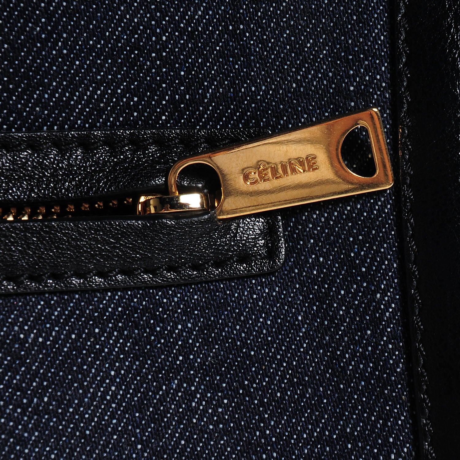 Celine Smooth Calfskin Denim Medium Trapeze Blue 6 of 10