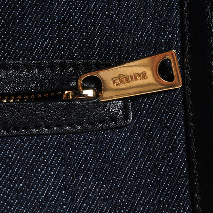 Celine Smooth Calfskin Denim Medium Trapeze Blue 6 of 10