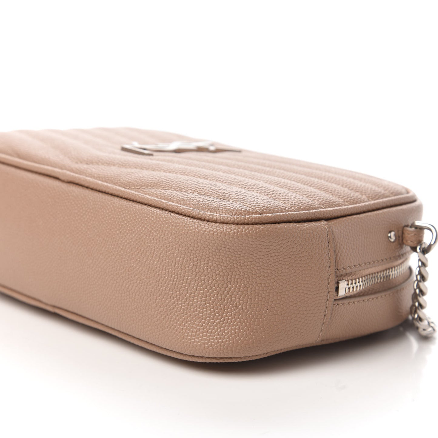 Grain De Poudre Matelasse Monogram Mini Lou Camera Bag Dark Beige