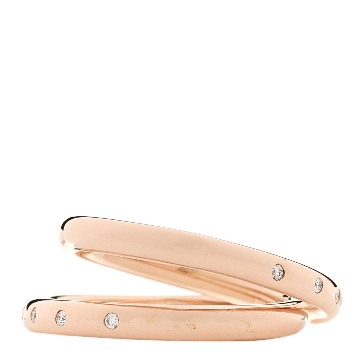 18K Rose Gold Diamond Vertige Coeur Ring 53 6.5