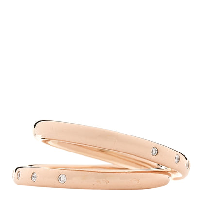 Hermes 18K Rose Gold Diamond Vertige Coeur Ring 53 6.5 3 of 4