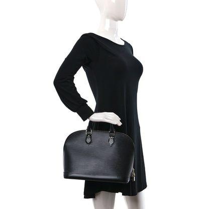 Louis Vuitton Epi Alma PM Black 2 of 10