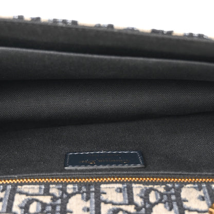 Christian Dior Oblique 30 Montaigne Chain Flap Bag Blue 5 of 15
