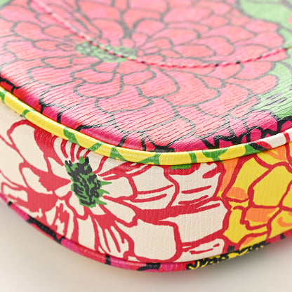 Gucci X KEN SCOTT Textured Calfskin Pomponica Print Small Jackie 1961 Hobo Multicolor Fuxia Pompon 9 of 10