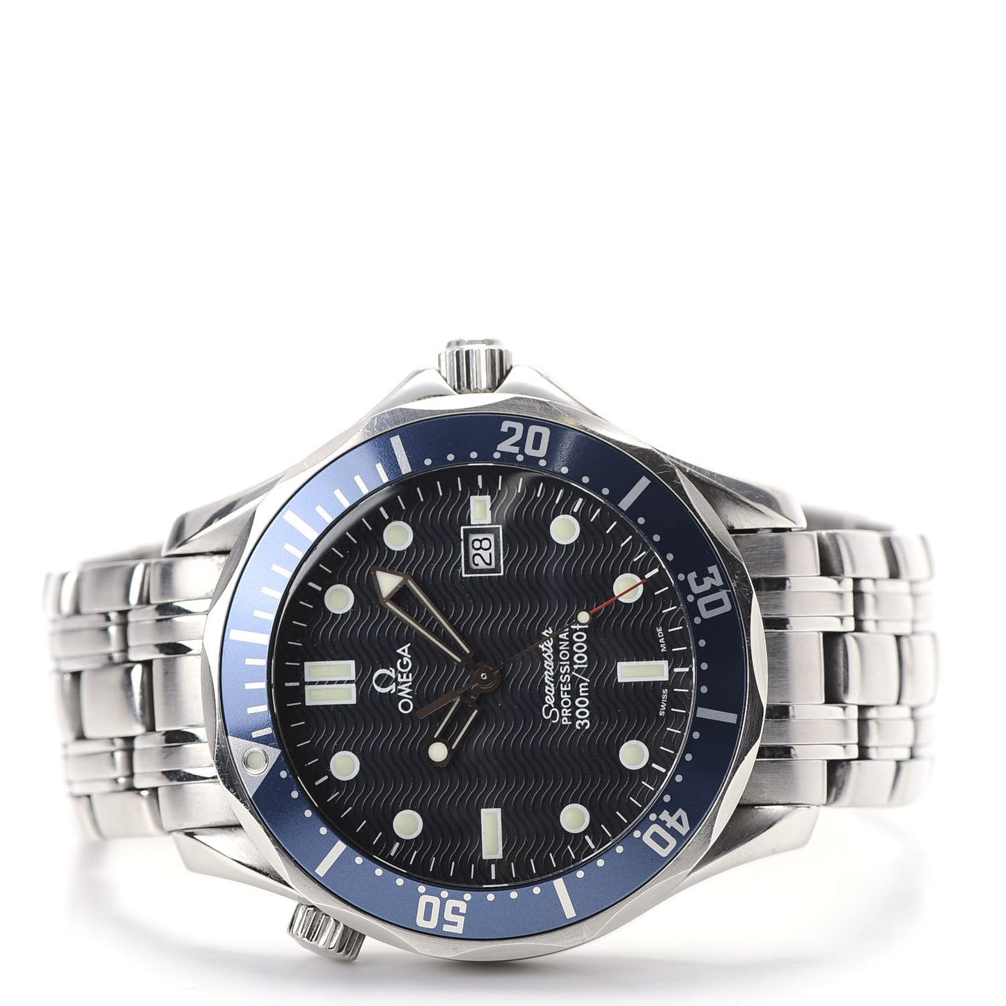 Stainless Steel 41mm Seamaster Professional Quartz Watch Blue 2541.80
