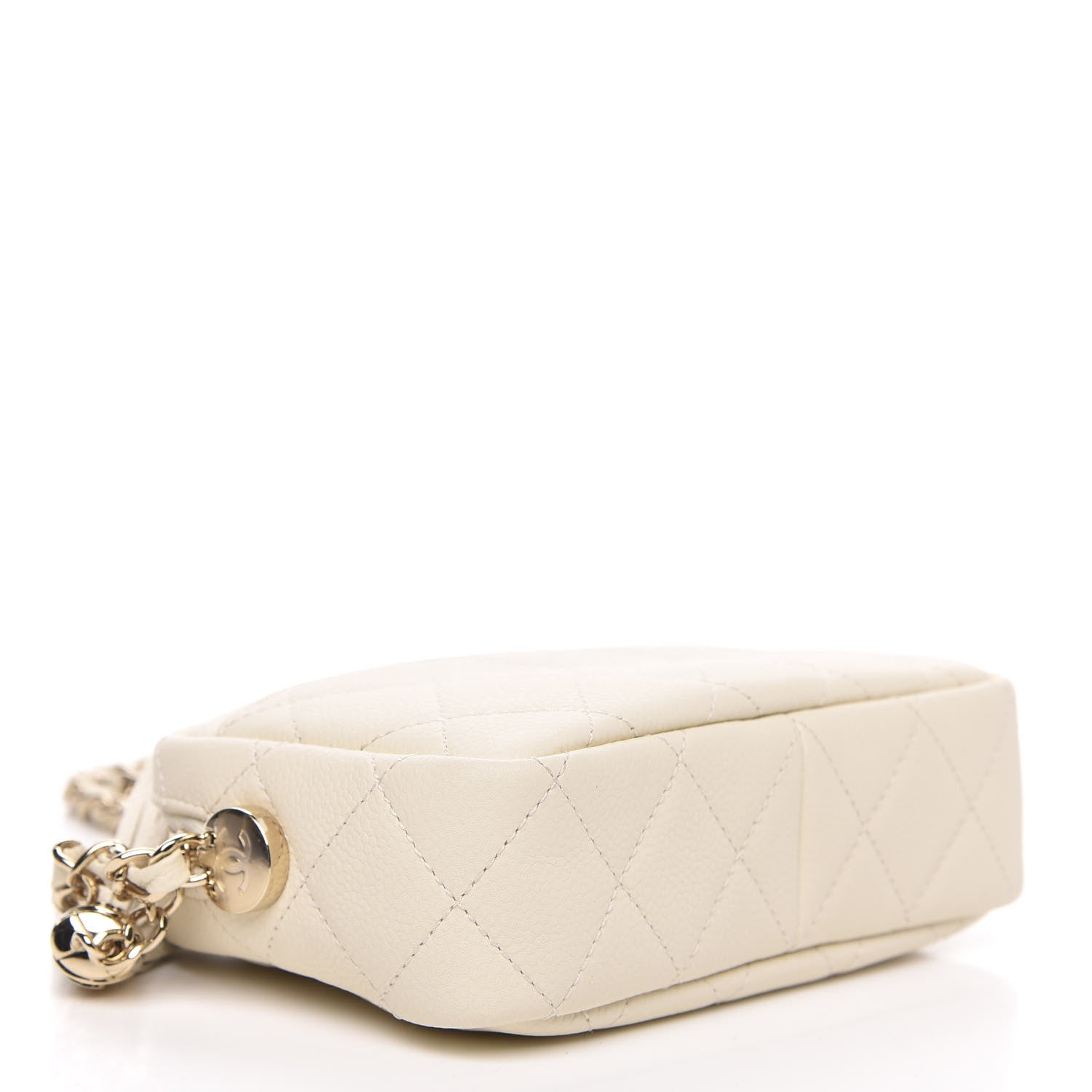 Chanel Caviar Quilted Mini Coco Tassel Camera Case White 4 of 11