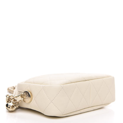 Chanel Caviar Quilted Mini Coco Tassel Camera Case White 4 of 11