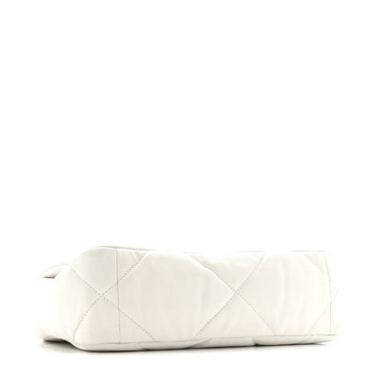 Chanel Goatskin Quilted Medium Chanel 19 Flap White 4 of 12