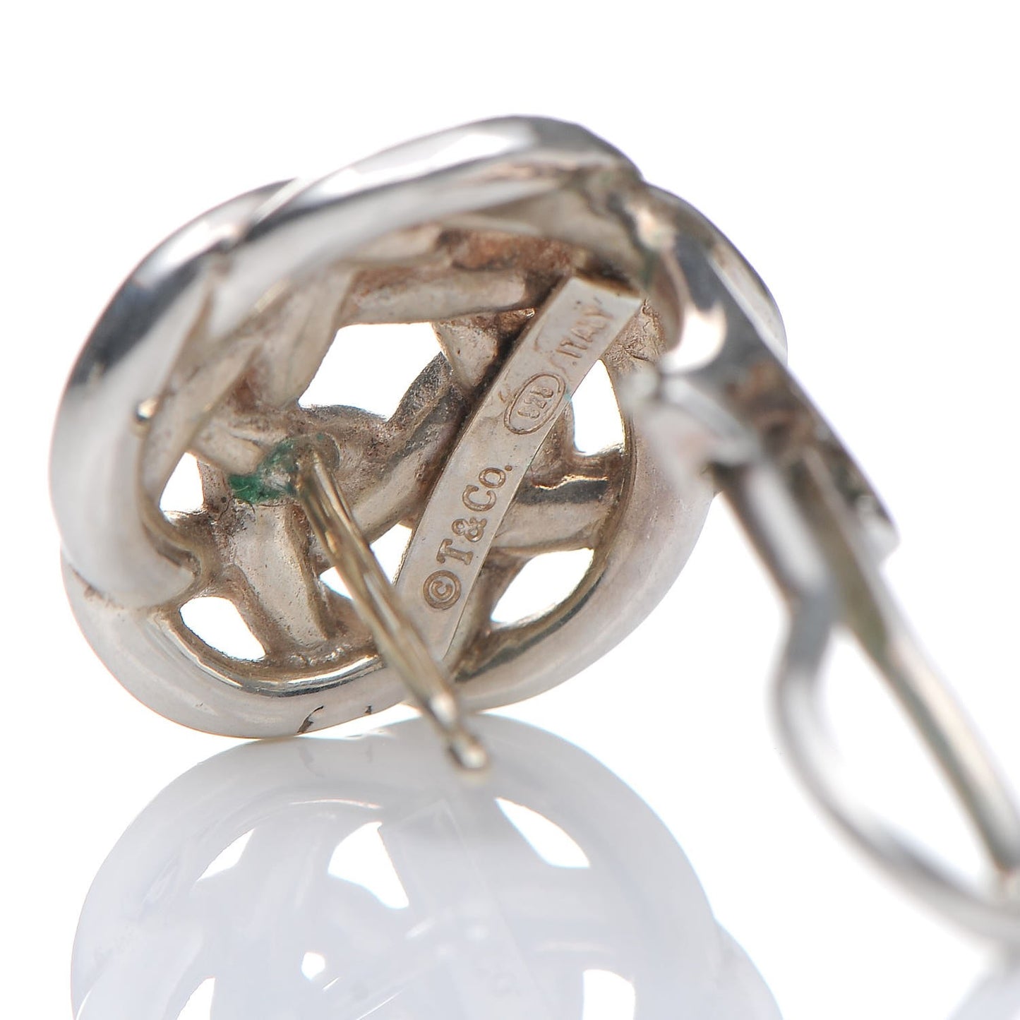 Sterling Silver Flower Knot Earrings