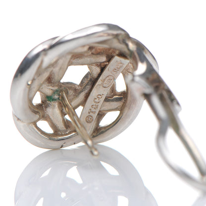 Tiffany Sterling Silver Flower Knot Earrings 5 of 5