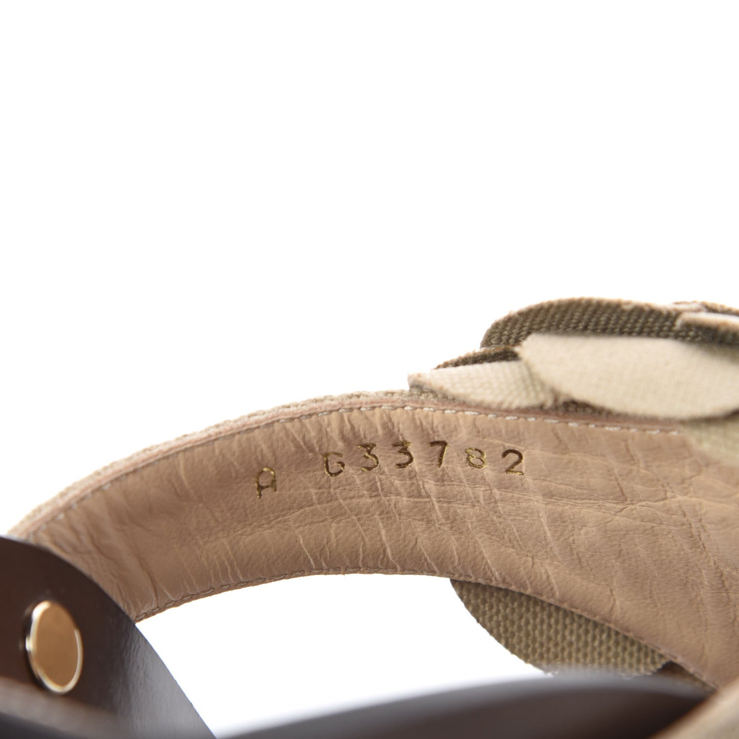 Fabric Camellia Thong Sandals 40 Beige