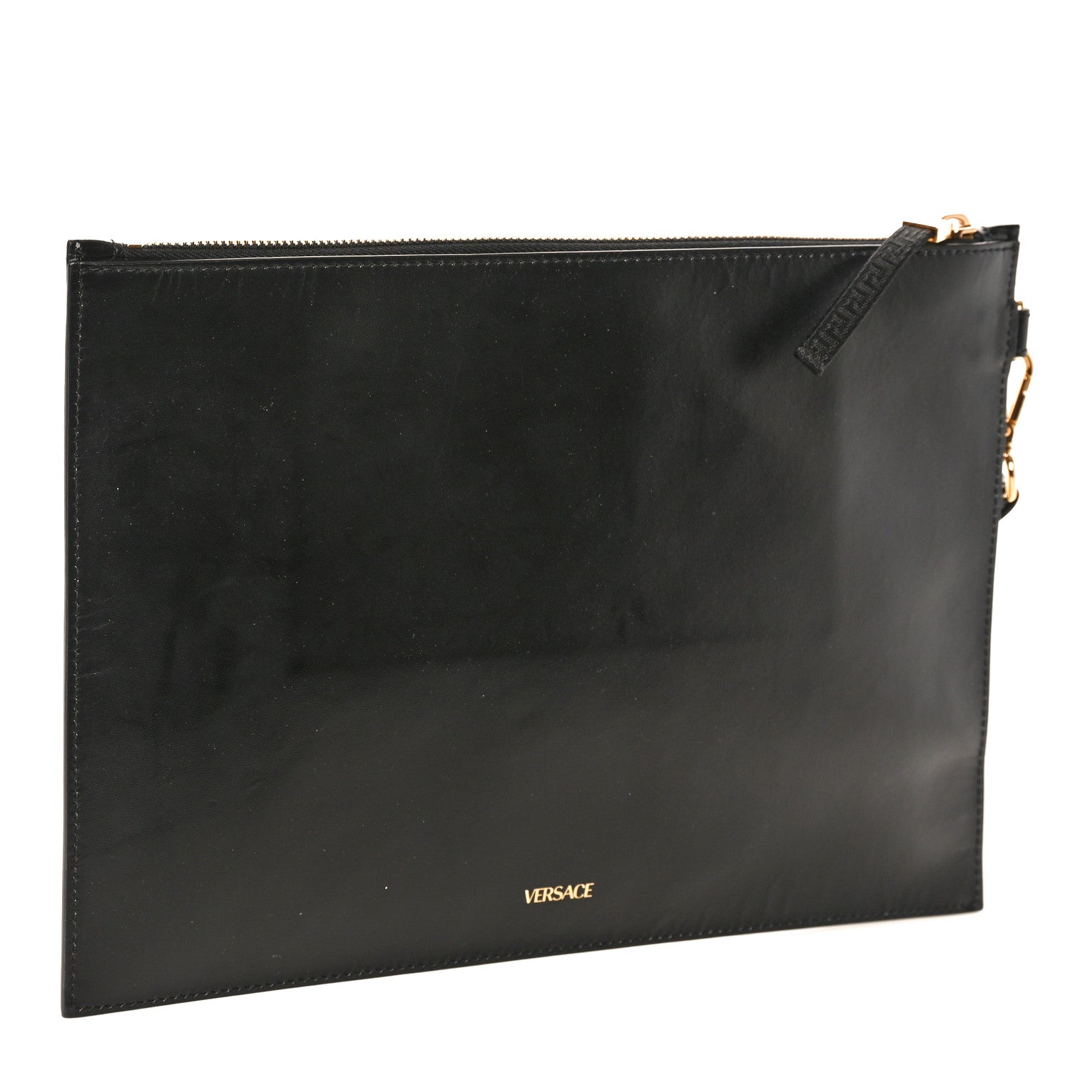 Versace Calfskin Medusa Print Zip Pouch Black 3 of 7