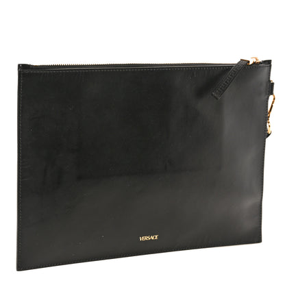 Versace Calfskin Medusa Print Zip Pouch Black 3 of 7