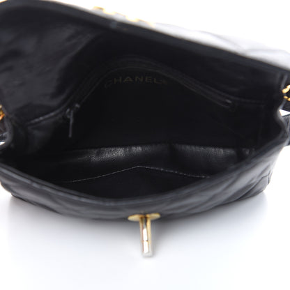 Chanel Lambskin Quilted Flap Waist Belt Bag Black 5 of 15
