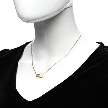 Cartier 18K Yellow Gold Diamond Interlocking LOVE Necklace 2 of 5