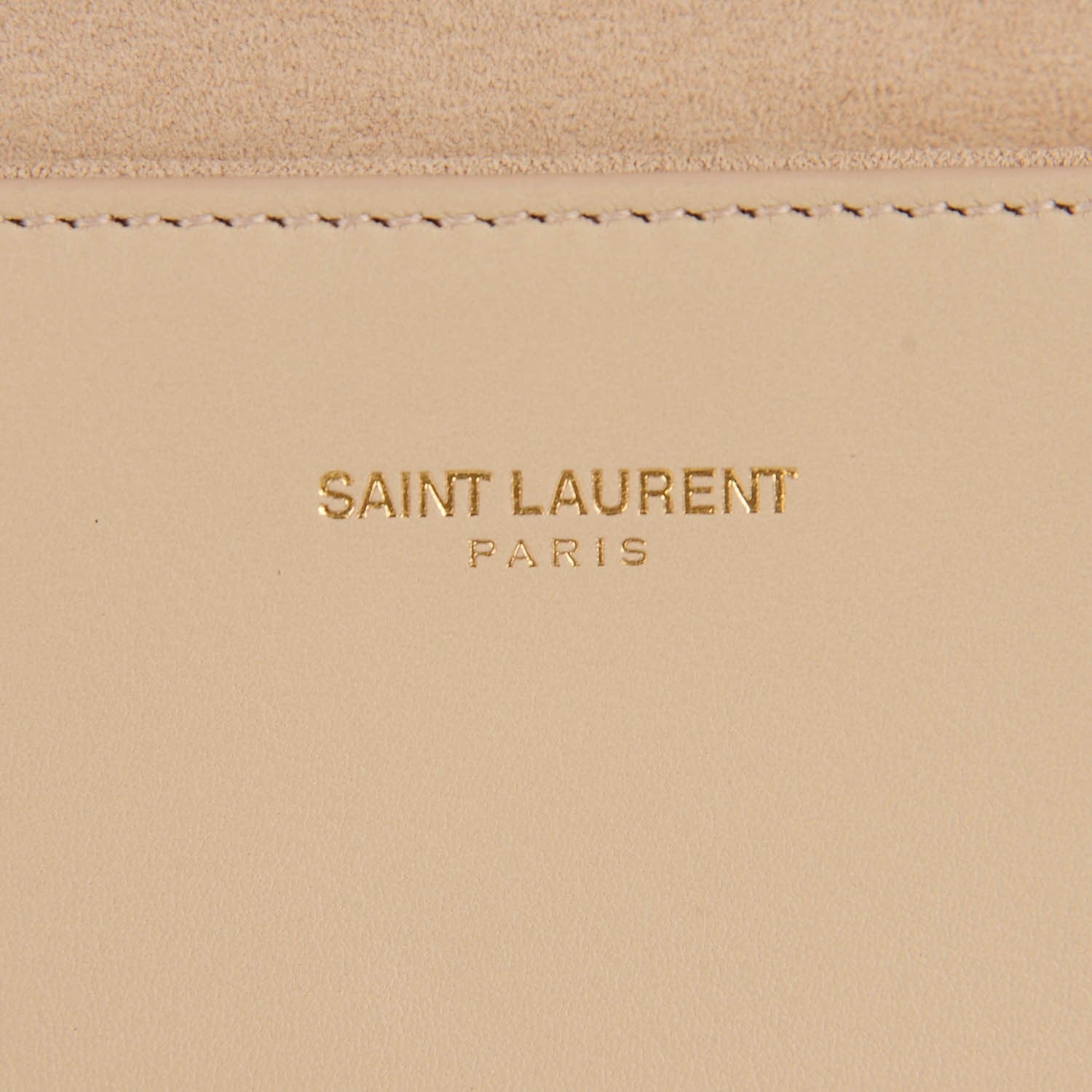 Saint Laurent Calfskin Classic Y Clutch Light Beige 6 of 9