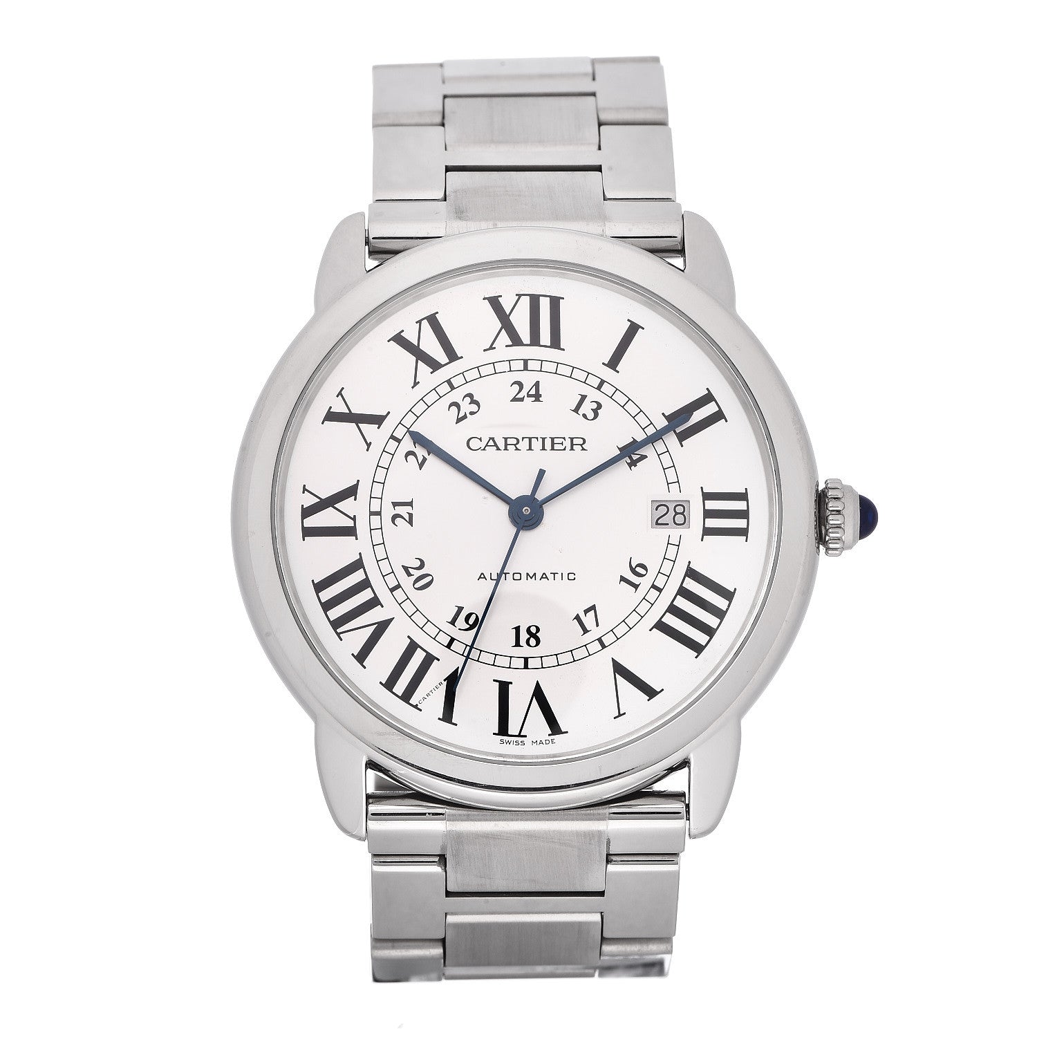 Cartier Stainless Steel 42mm Ronde Solo Automatic Watch 1 of 5