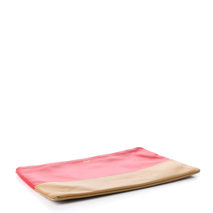 Celine Lambskin Bi-Color Solo Clutch Pouch Raspberry Butter 3 of 12