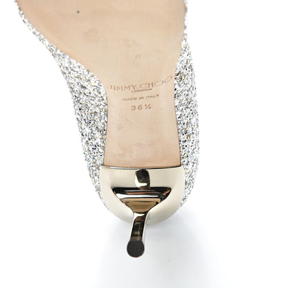 Jimmy Choo Glitter Pointy Toe Romy 85 Pumps 36.5 Champagne 9 of 10