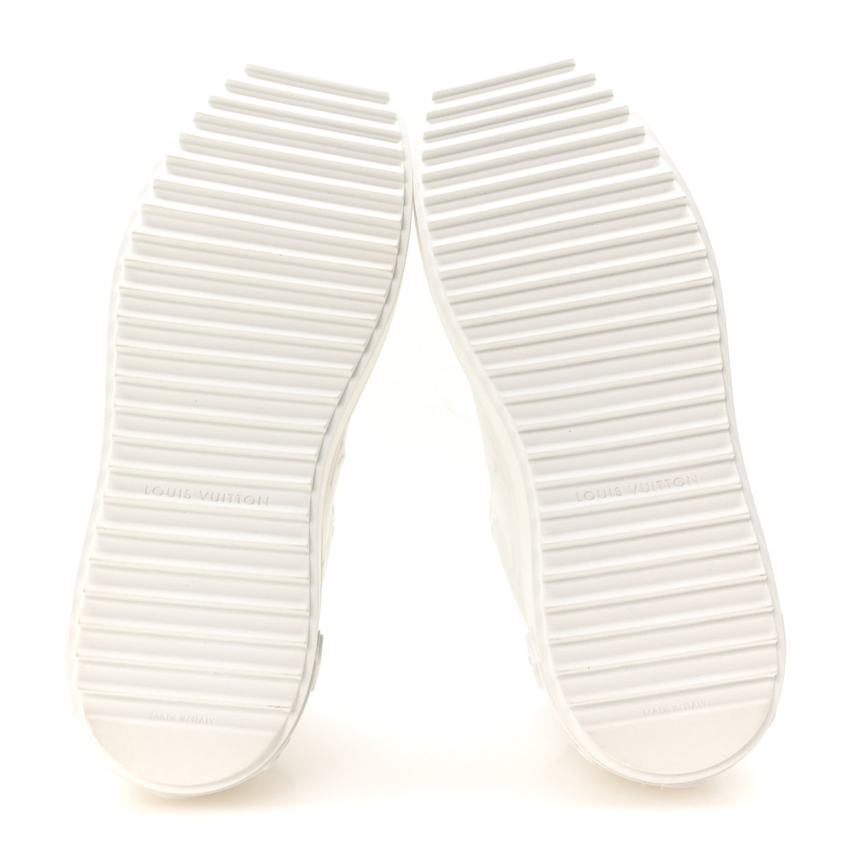 Louis Vuitton Calfskin Debossed Nylon Monogram Time Out Sneakers 36 White 6 of 9
