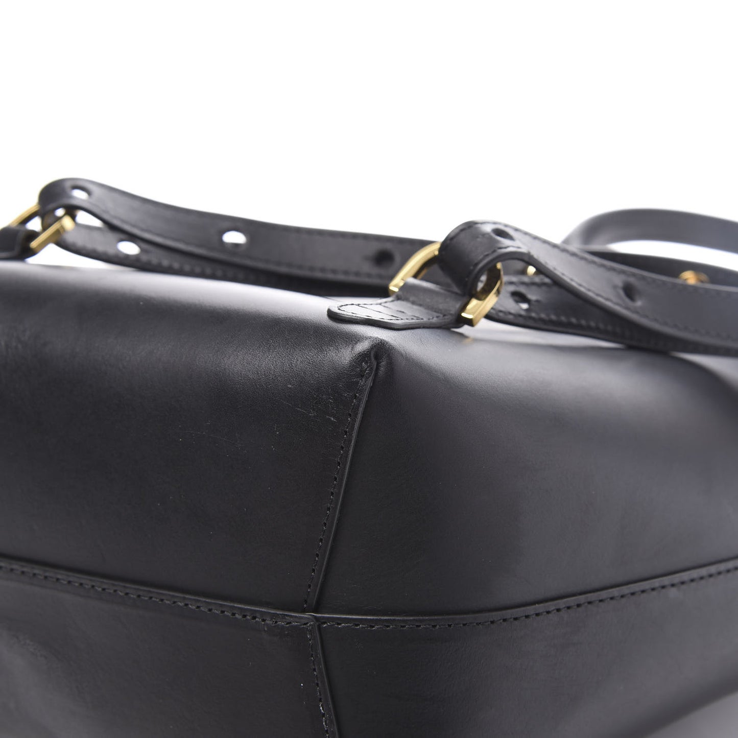 Calfskin Mini Backpack Bag Black Flamma