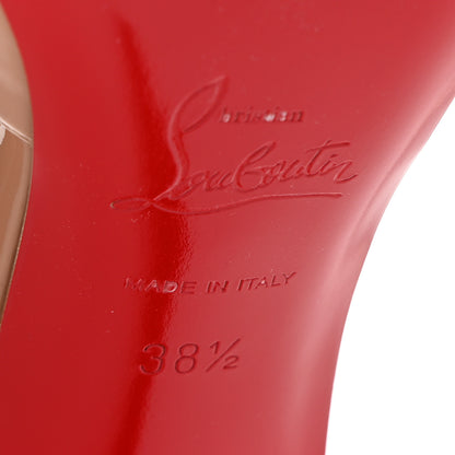 Christian Louboutin Patent Lock Strap 85 Pumps 38.5 Nude 7 of 7